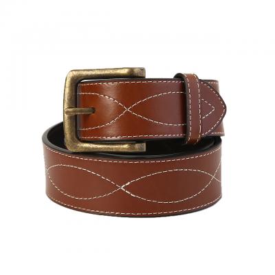 HY1018 Brown men's belts premium vintage casual fashion belt