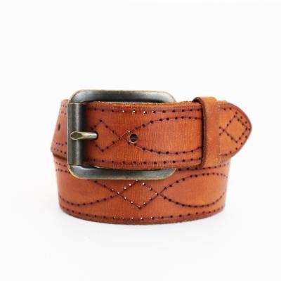 HY1071 men's vintage genuine leather belt full grain cowhide men's belt 